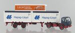 #15# Wiking 1:87,Wiking 1:87,Sondermodell Mercedes 1620 + 2 x Open Top Container Hapag Lloyd